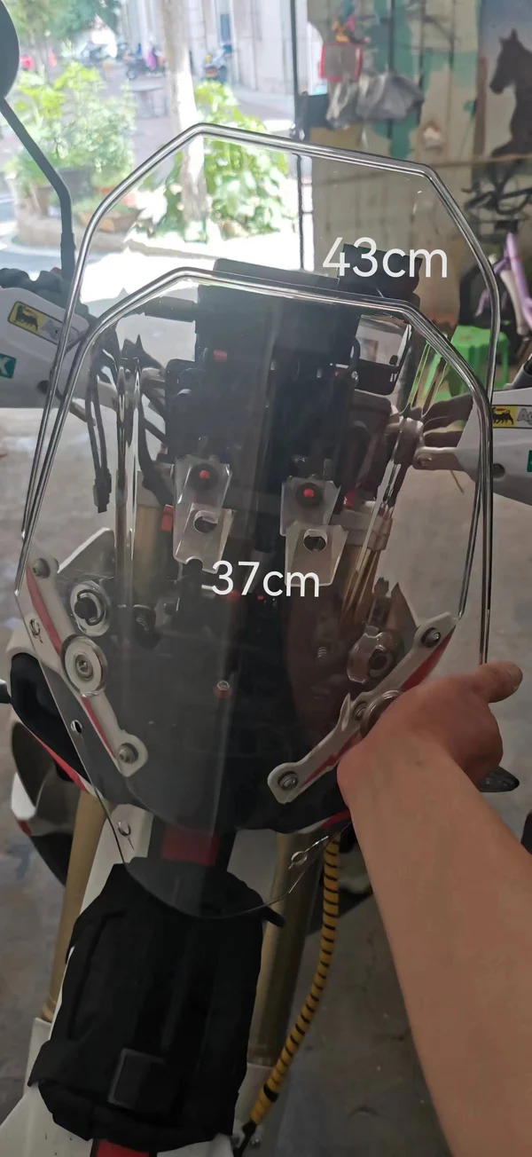 Höhere Windschutzscheibe 43cm transparent (450Rally)